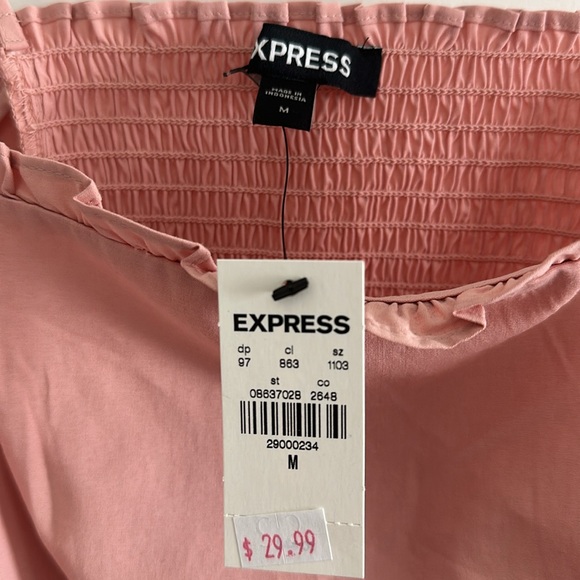 New with tags!! Express - light pink tie strap, top. Size medium. - Picture 3 of 5